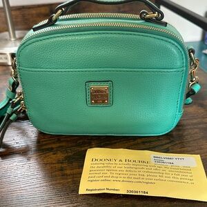 Dooney & Bourke Jade Pebble Leather Belvedere Ambler Crossbody